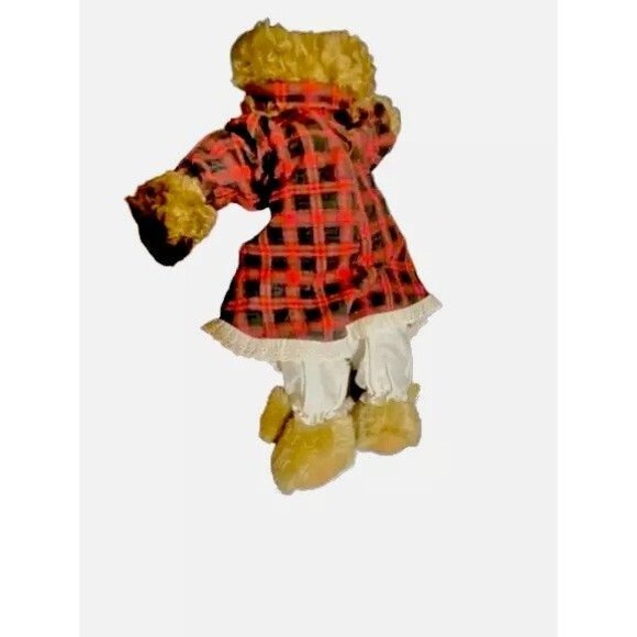ABC Distributing Vtg Teddy Bear Dog Plushy Plaid Dress Bloomers Bunny Slippers - Picture 7 of 12